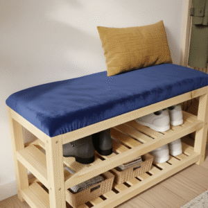 Banquette de chaussures en bois - Bleu